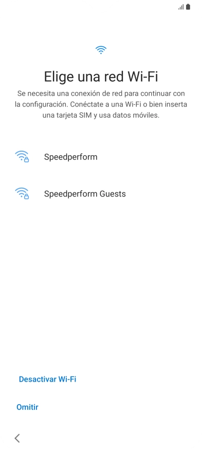 Pulsa la red deseada. Pulsa la red deseada.