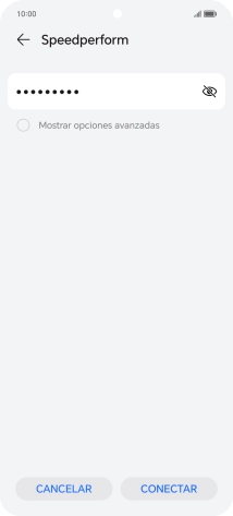 Introduce la contraseña de la red wifi y pulsa CONECTAR. Introduce la contraseña de la red wifi y pulsa CONECTAR.
