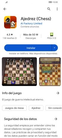 Pulsa Instalar y sigue las indicaciones de la pantalla para instalar la app. Pulsa Instalar y sigue las indicaciones de la pantalla para instalar la app.