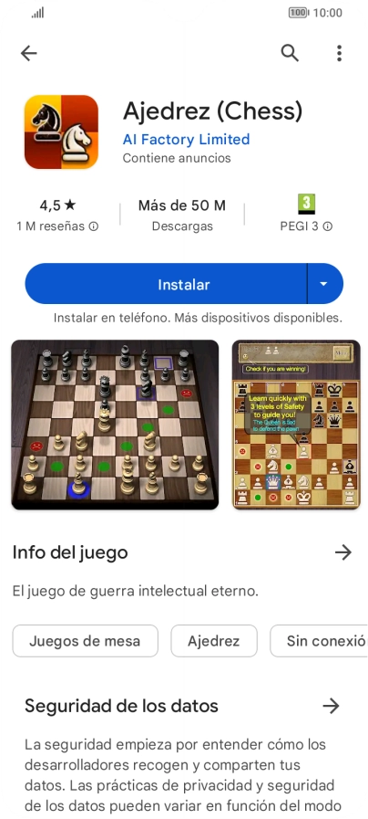 Pulsa Instalar y sigue las indicaciones de la pantalla para instalar la app. Pulsa Instalar y sigue las indicaciones de la pantalla para instalar la app.