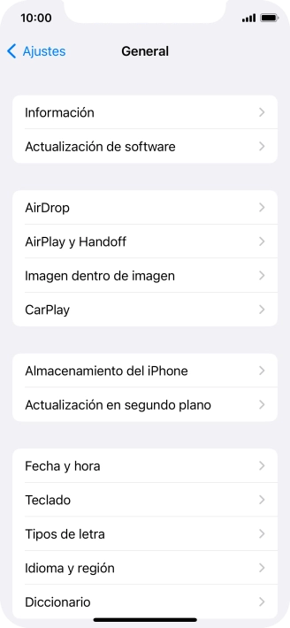 Pulsa Actualización en segundo plano. Pulsa Actualización en segundo plano.