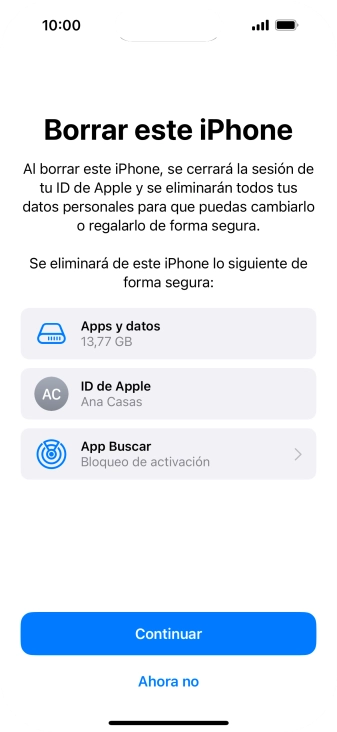 Pulsa Continuar. Pulsa Continuar.