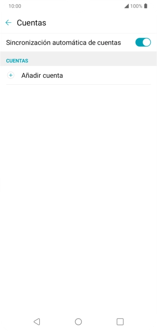 Pulsa Añadir cuenta. Pulsa Añadir cuenta.