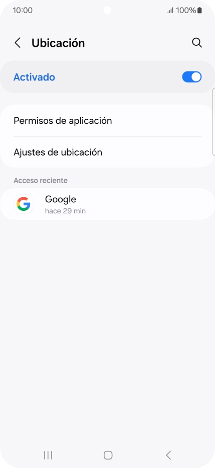 Pulsa Permisos de aplicación. Pulsa Permisos de aplicación.