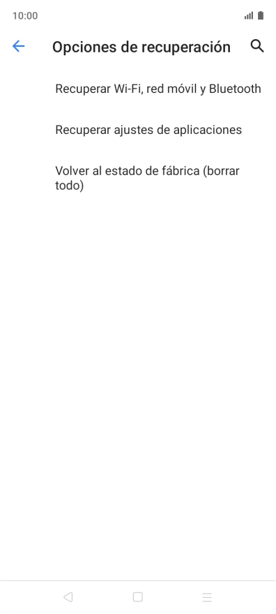 Pulsa Volver al estado de fábrica (borrar todo). Pulsa Volver al estado de fábrica (borrar todo).