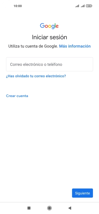 Si no tienes una cuenta de Google, pulsa Crear cuenta y sigue las indicaciones de la pantalla para ver cómo crear una cuenta nueva. Si no tienes una cuenta de Google, pulsa Crear cuenta y sigue las indicaciones de la pantalla para ver cómo crear una cuenta nueva.