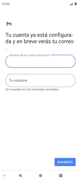 Pulsa Tu nombre e introduce el nombre del remitente. Pulsa Tu nombre e introduce el nombre del remitente.