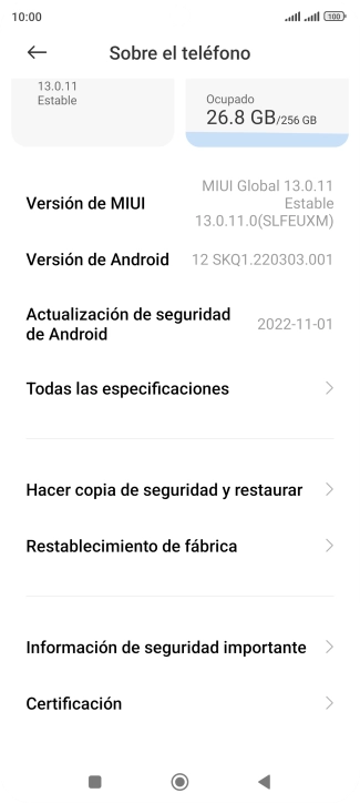 Pulsa Restablecimiento de fábrica. Pulsa Restablecimiento de fábrica.