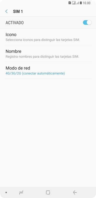 Pulsa el indicador para activar o desactivar la tarjeta SIM deseada. Pulsa el indicador para activar o desactivar la tarjeta SIM deseada.