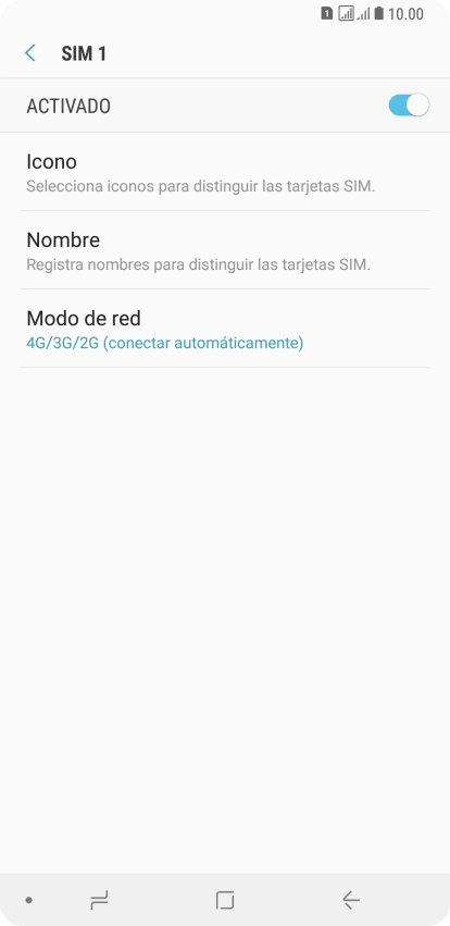 Pulsa el indicador para activar o desactivar la tarjeta SIM deseada. Pulsa el indicador para activar o desactivar la tarjeta SIM deseada.