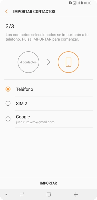 Pulsa IMPORTAR. Pulsa IMPORTAR.