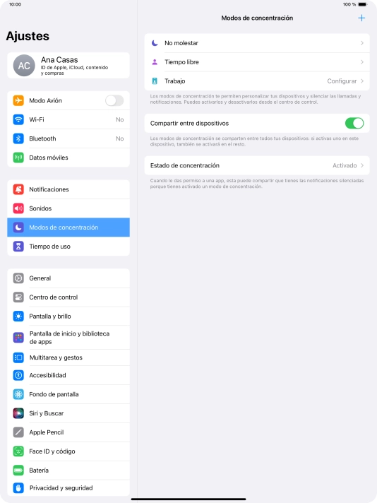 Pulsa No molestar. Pulsa No molestar.