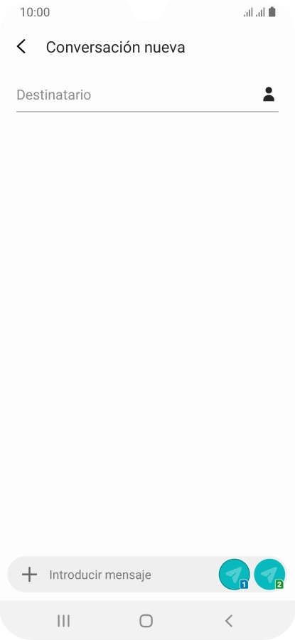 Pulsa en el campo de búsqueda e introduce las primeras letras del nombre del destinatario deseado. Pulsa en el campo de búsqueda e introduce las primeras letras del nombre del destinatario deseado.