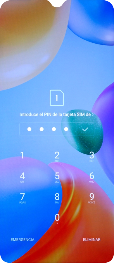 Si lo solicita el teléfono, introduce el código PIN y pulsa el icono de aceptar. Si lo solicita el teléfono, introduce el código PIN y pulsa el icono de aceptar.