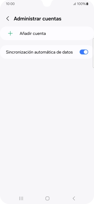 Pulsa Añadir cuenta. Pulsa Añadir cuenta.