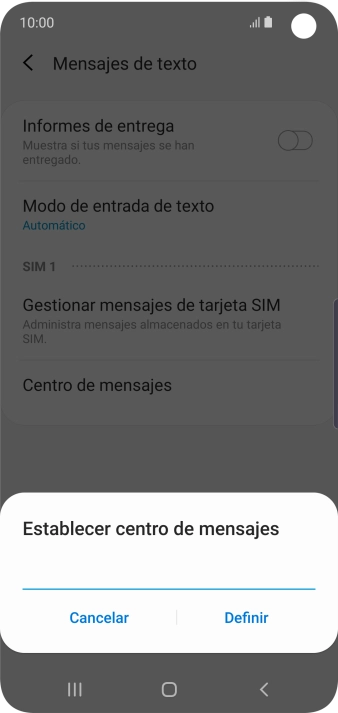 Introduce +34607003110 y pulsa Definir. Introduce +34607003110 y pulsa Definir.