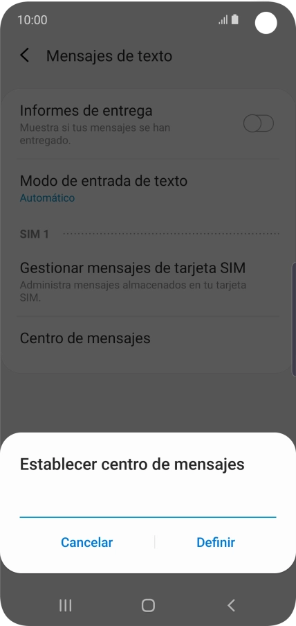 Introduce +34607003110 y pulsa Definir. Introduce +34607003110 y pulsa Definir.