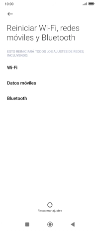 Pulsa Recuperar ajustes. Pulsa Recuperar ajustes.