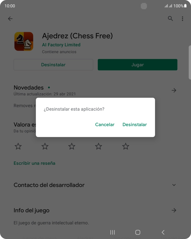 Pulsa Desinstalar. Pulsa Desinstalar.