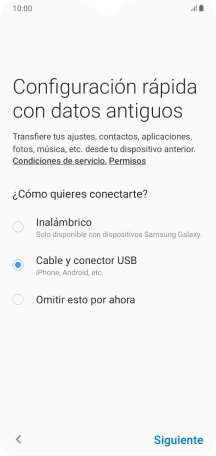 Pulsa Siguiente y sigue las indicaciones de la pantalla para transferir el contenido. Pulsa Siguiente y sigue las indicaciones de la pantalla para transferir el contenido.