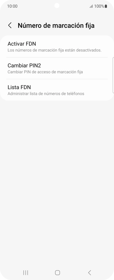 Pulsa Activar FDN. Pulsa Activar FDN.