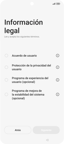 Pulsa en el campo junto a los ajustes deseados para seleccionarlos. Pulsa en el campo junto a los ajustes deseados para seleccionarlos.
