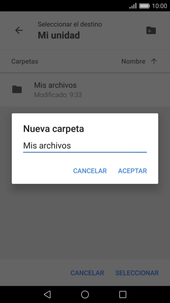 Introduce el nombre deseado y pulsa ACEPTAR. Introduce el nombre deseado y pulsa ACEPTAR.