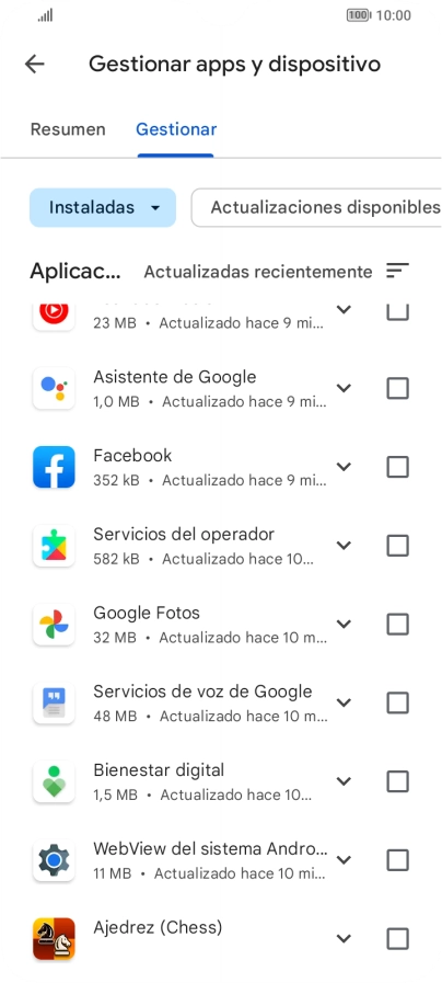Pulsa la app deseada. Pulsa la app deseada.