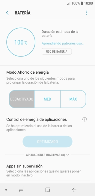 Pulsa el ajuste deseado. Pulsa el ajuste deseado.