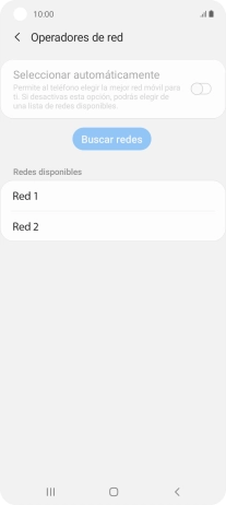 Pulsa la red deseada. Pulsa la red deseada.