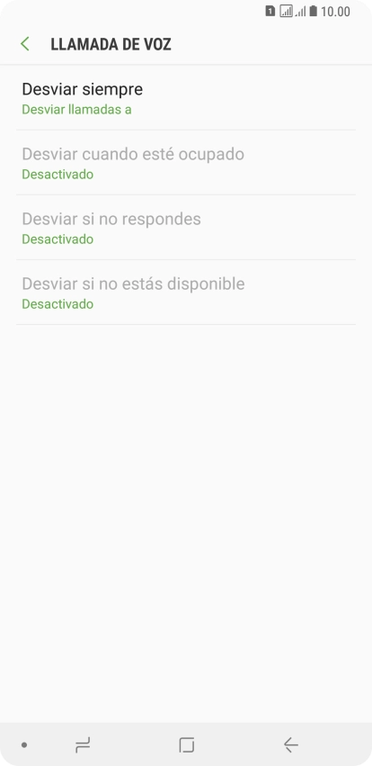 Pulsa el tipo de desvío deseado. Pulsa el tipo de desvío deseado.