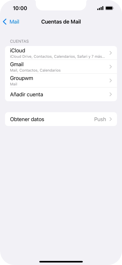 Pulsa el nombre de la cuenta de correo electrónico que acabas de crear. Pulsa el nombre de la cuenta de correo electrónico que acabas de crear.