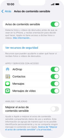 Pulsa el indicador junto a las aplicaciones deseadas para activar o desactivar la función. Pulsa el indicador junto a las aplicaciones deseadas para activar o desactivar la función.
