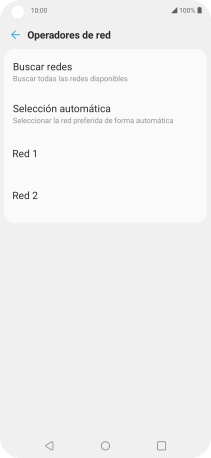 Pulsa la red deseada. Pulsa la red deseada.