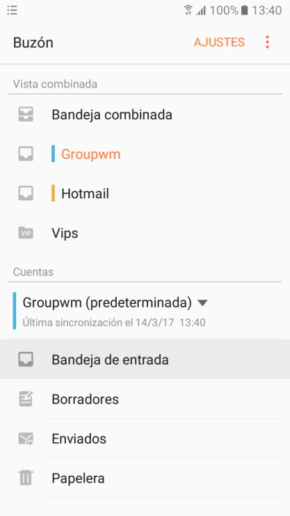 Pulsa la cuenta deseada. Pulsa la cuenta deseada.