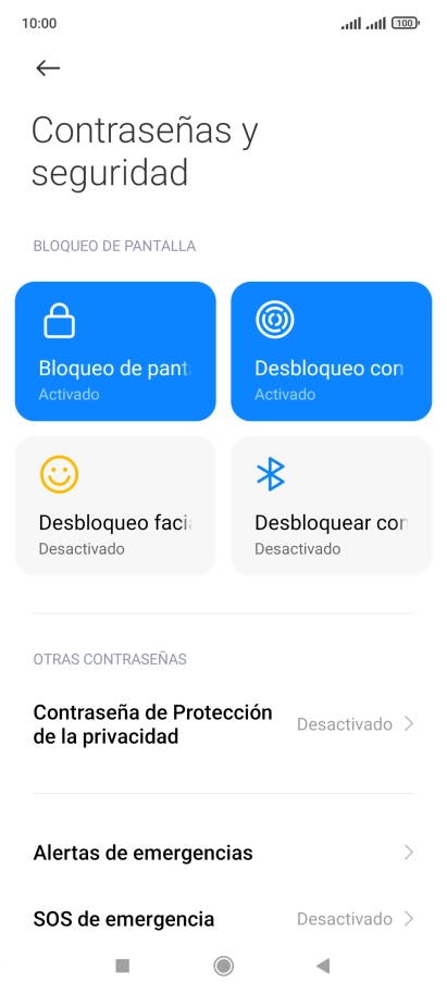 Pulsa Bloqueo de pantalla. Pulsa Bloqueo de pantalla.