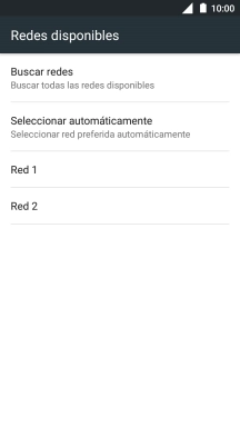 Pulsa la red deseada. Pulsa la red deseada.