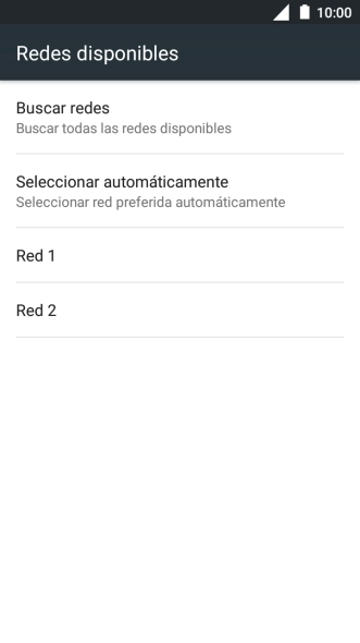 Pulsa la red deseada. Pulsa la red deseada.