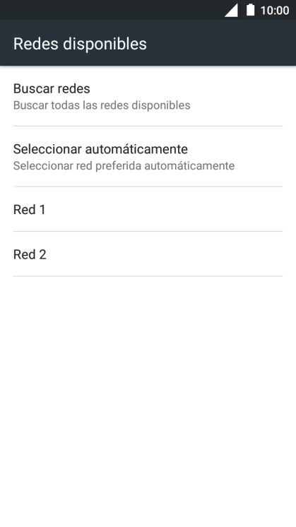 Pulsa la red deseada. Pulsa la red deseada.
