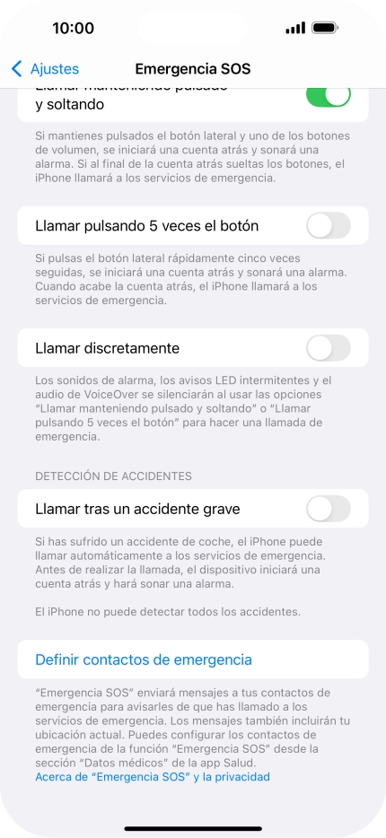 Pulsa el indicador junto a Pulsa el indicador junto a
