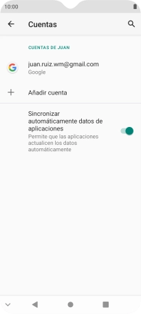 Pulsa Añadir cuenta. Pulsa Añadir cuenta.