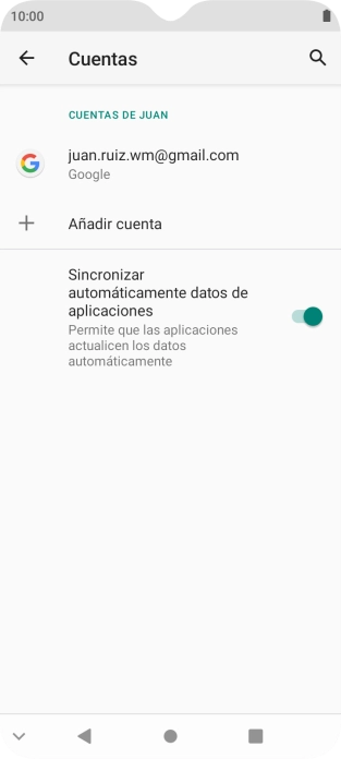 Pulsa Añadir cuenta. Pulsa Añadir cuenta.