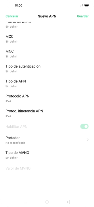 Pulsa Tipo de autenticación. Pulsa Tipo de autenticación.