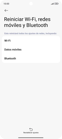 Pulsa Restablecer ajustes. Pulsa Restablecer ajustes.