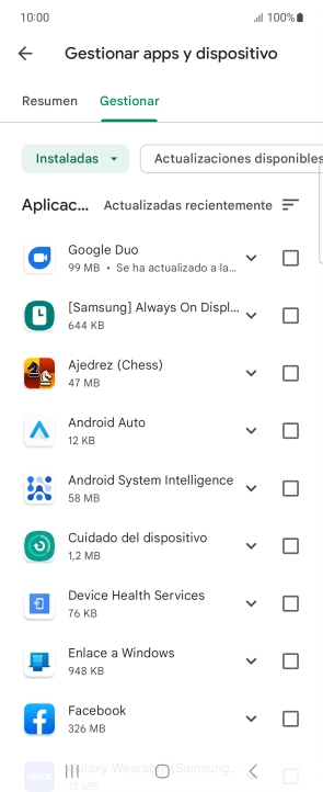 Pulsa la app deseada. Pulsa la app deseada.