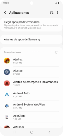 Pulsa la app deseada. Pulsa la app deseada.
