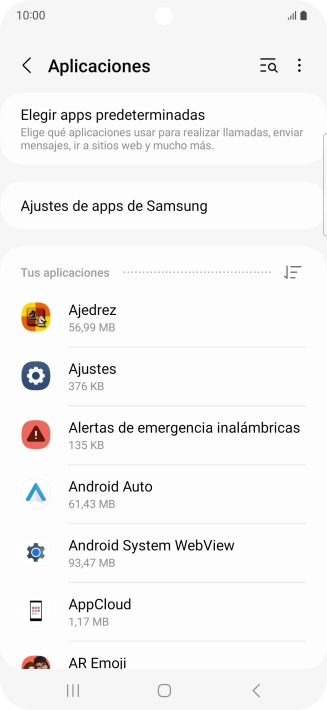 Pulsa la app deseada. Pulsa la app deseada.
