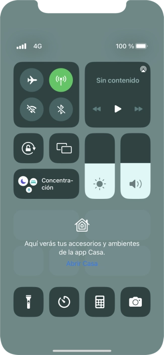 Pulsa el icono de modo de avión para activar o desactivar la función. Pulsa el icono de modo de avión para activar o desactivar la función.