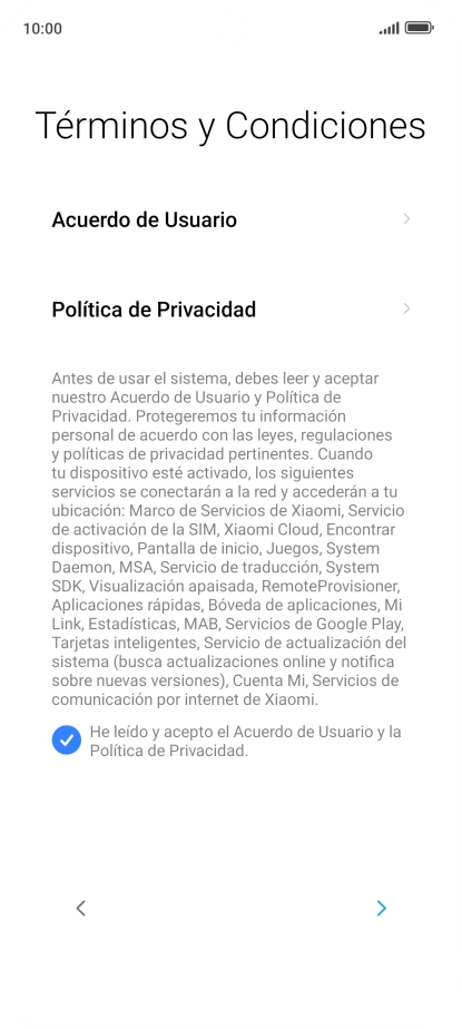 Pulsa la flecha hacia la derecha. Pulsa la flecha hacia la derecha.