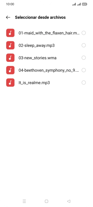 Pulsa los timbres de llamada deseados para escucharlos. Pulsa los timbres de llamada deseados para escucharlos.